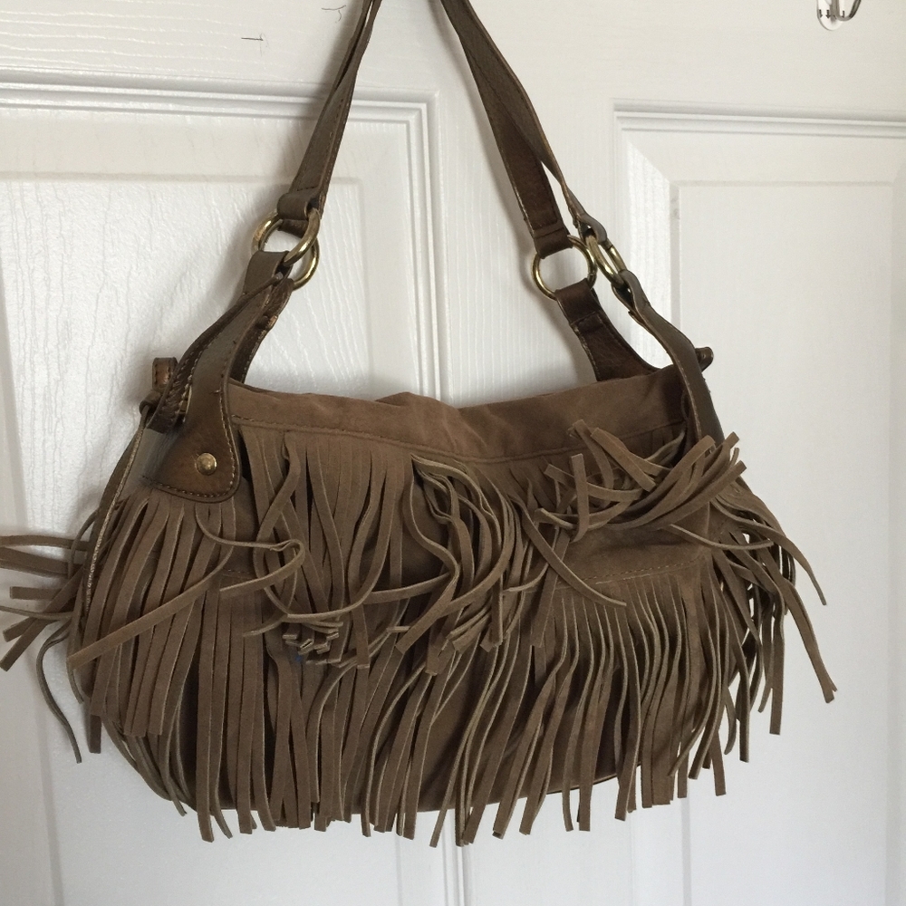 Avon Faux Suede fringe bag